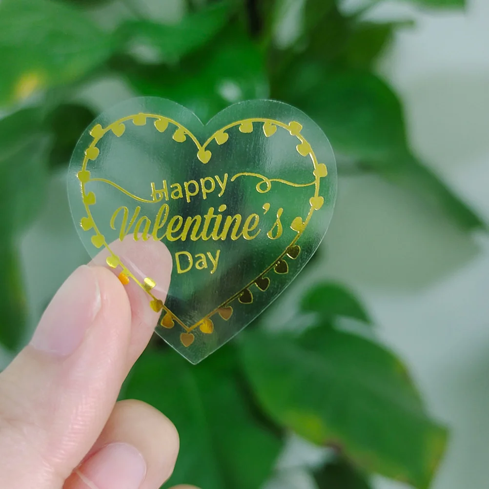 

1 Roll Valentine's Day Heart Sealing Sticker Self-Adhesive for Gift Wrapping Wedding Party Sealing Sticker