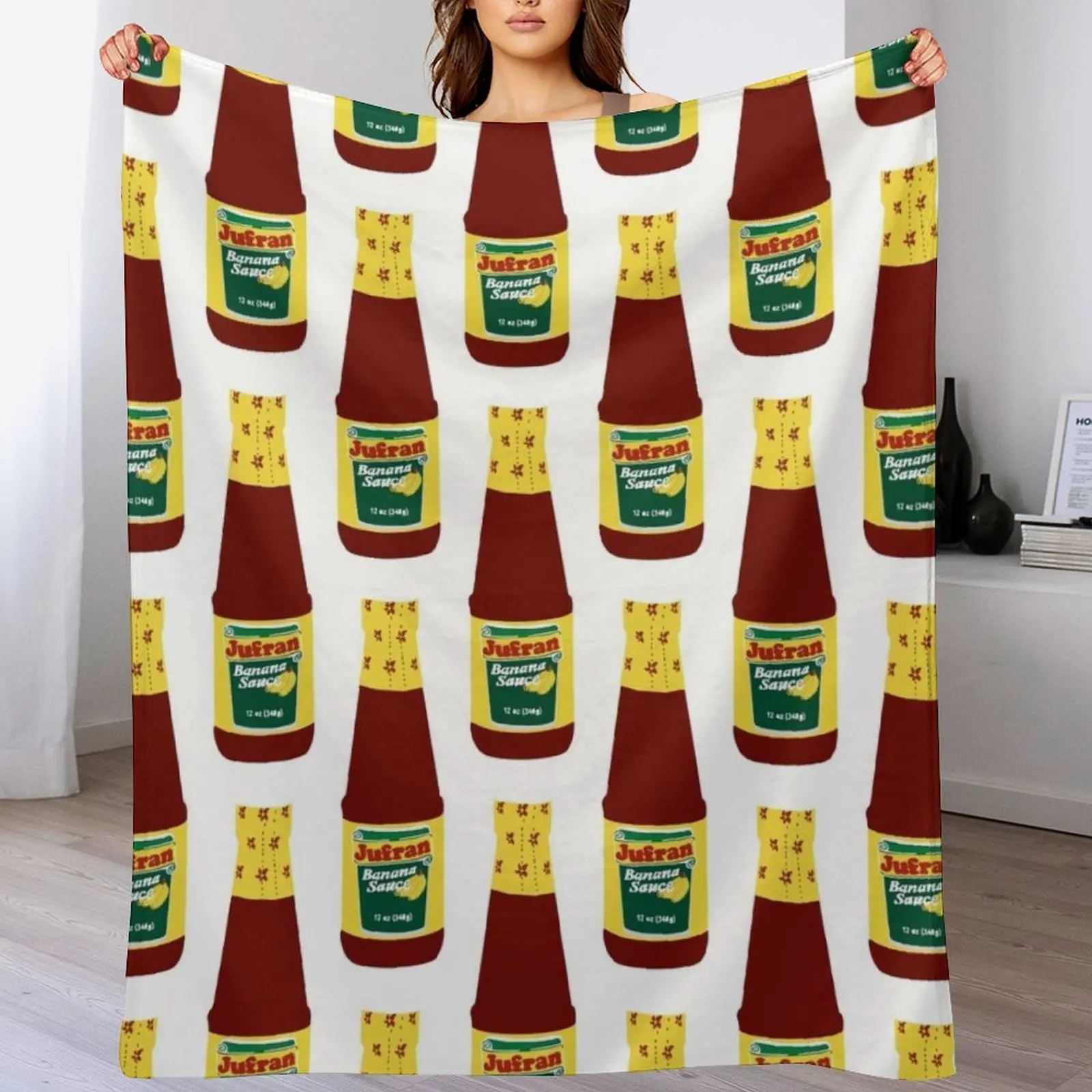 Estampado de ketchup de plátano filipino Jufran/comida filipina/filipinas/arte de ketchup de plátano manta pesada para dormir