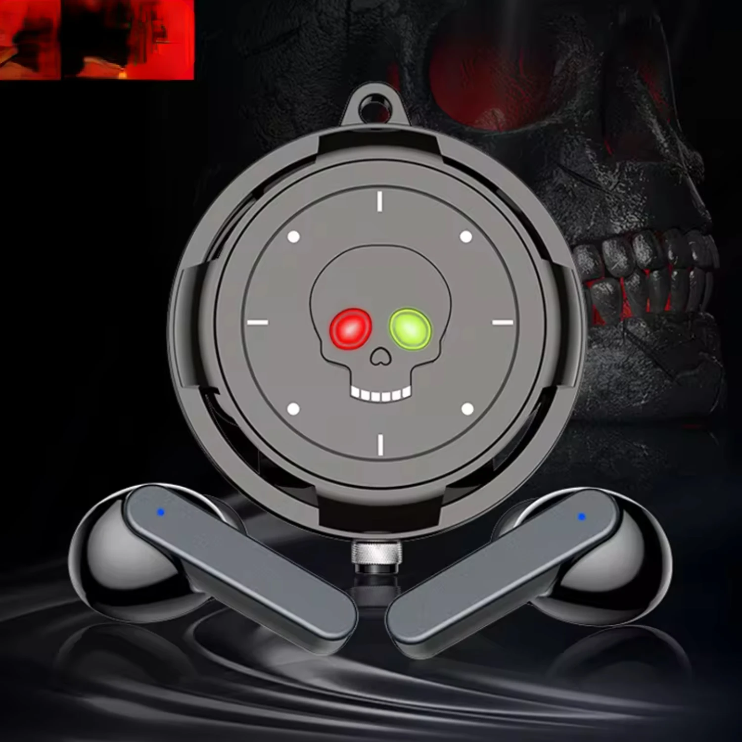mechanical style gaming earphones, in ear built-in microphone, heavy-duty design  clear sound quality