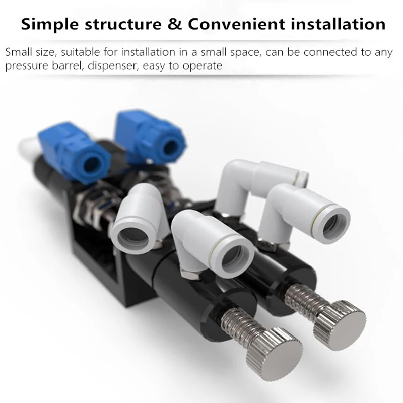 Double-component Suction dispensing Valve Precision Double-liquid Dispensing AB Glue Epoxy Adhesive Valve for fluid dispense