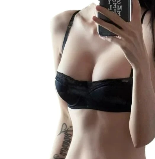 KUCLUTSexy Lace Half Cup Thin Women's Bra Set Breast Enhancing Anti-Sagging Side Breast Collection Soft Steel Ring Nylon Fabric