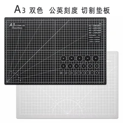 two-color a3 cutting pad manual tabletop art paper-cut carving knife table double-sided ruler cutting plate