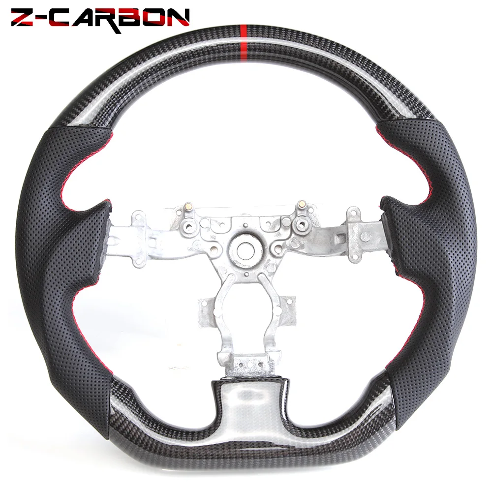 Steering Wheel Carbon Fiber For Nissan GTR R35 2007-2016 Models Perforated Leather Racing Sport WHeel Car Accessories