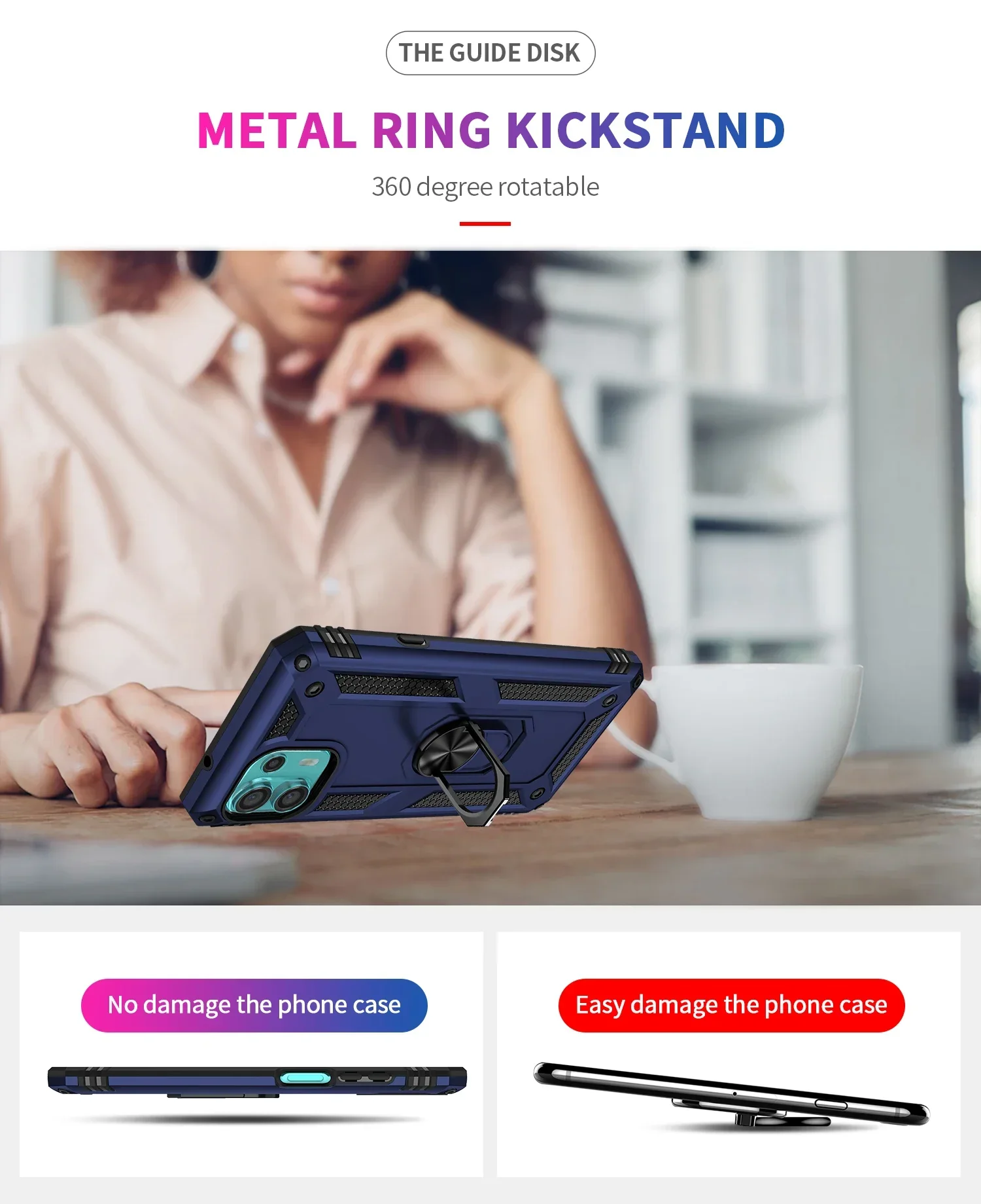 Cover antiurto per Moto Edge 20 Lite custodia Moto Edge 20 Lite Ring Holder custodia per telefono per Motorola Moto Edge20 20 Lite Funda Coque