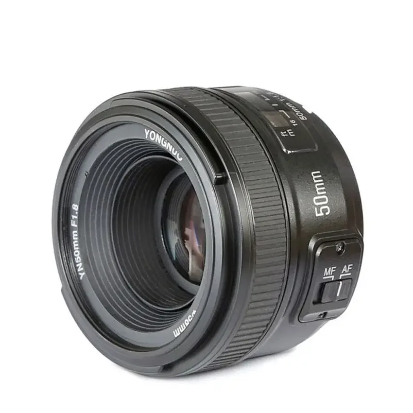 Lente Yongnuo YN50mm F1.8 AF MF 2026, Lente de Enfoque Automático YN 50mm para Cámaras Nikon D800 D300 D700 D3200 D3300 D5100 D5200 D5300 DSLR