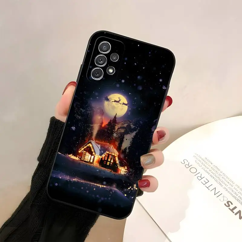 Winter Snow Merry Christmas Phone Case Fundas For Samsung S20 Fe Lite S21 S30 Ultra S8 S9 S10 E Plus Macia Shockproof Cover