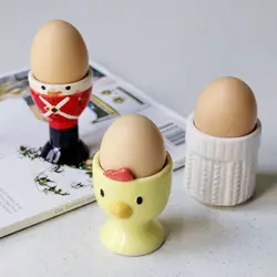 Ceramic Cartoon Design Egg Holder Cup Decoration Creative Cute Breakfast Egg Storage Dish Bowl Tableware Cooked Egg Tool ZD232