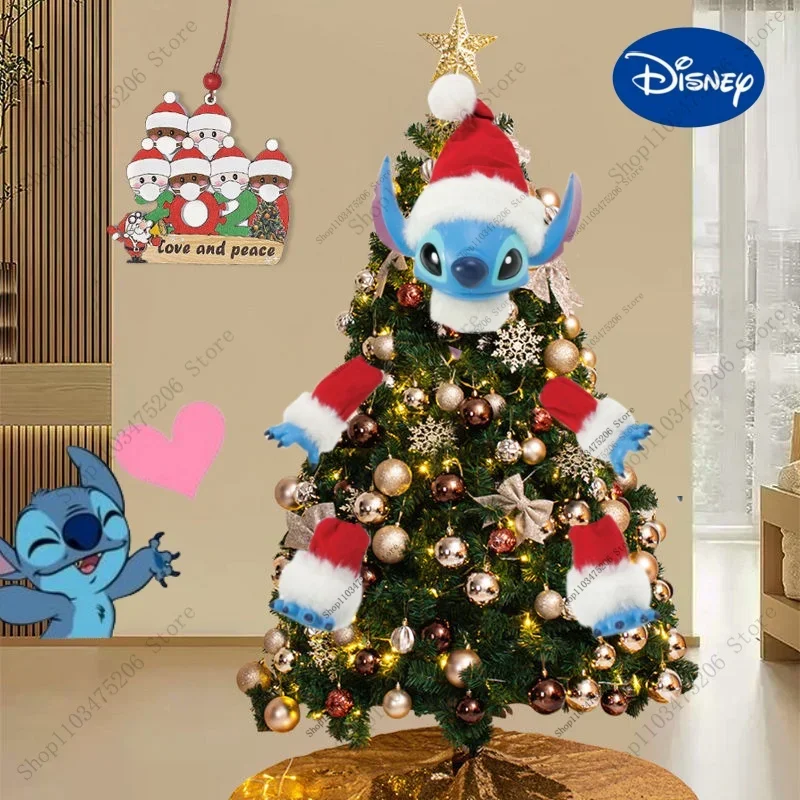 Disney Stitch Model Christmas Tree Pendant Jack Skellington Head Arms Legs Xmas Tree Ornaments New Year Christmas Tree Decor