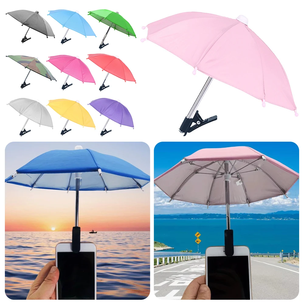 

Mini & Portable​​ Phone Sunshade Umbrella​​ ​​Waterproof​​ ​​Cute Design​​ ​​Car Phone Holder​​ ​​Adjustable Bracket​​