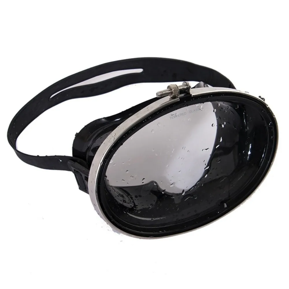 

Freediving Tempered Glasses Diving Glasses Silicone Black Diving Masks Flexible Stainless Stee Swimming Goggles Snorkeling Gear