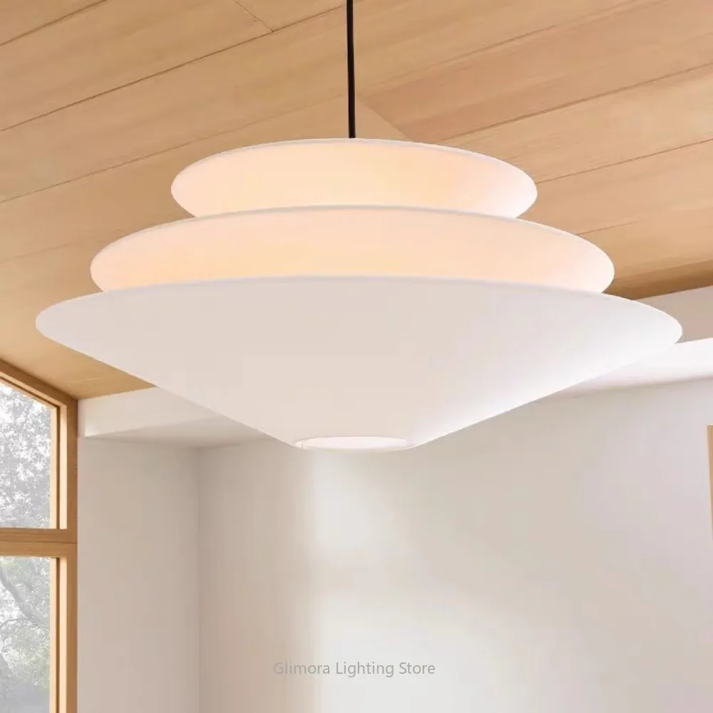 French Creative Cream Pendant Lamp, Fabric & Metal, for Dining Bar Living Room Homestay, Elegant Decor Light Ceiling Led Lamp