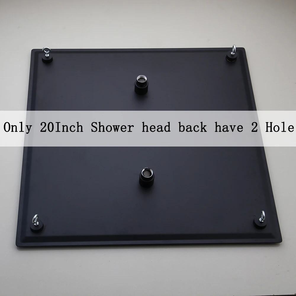 ZAPPO 8~20 Inch Matte Black Ultra-thin Rain Shower Head Bathroom Square Super Slim Rainfall Water Spray for Shower Faucet Use