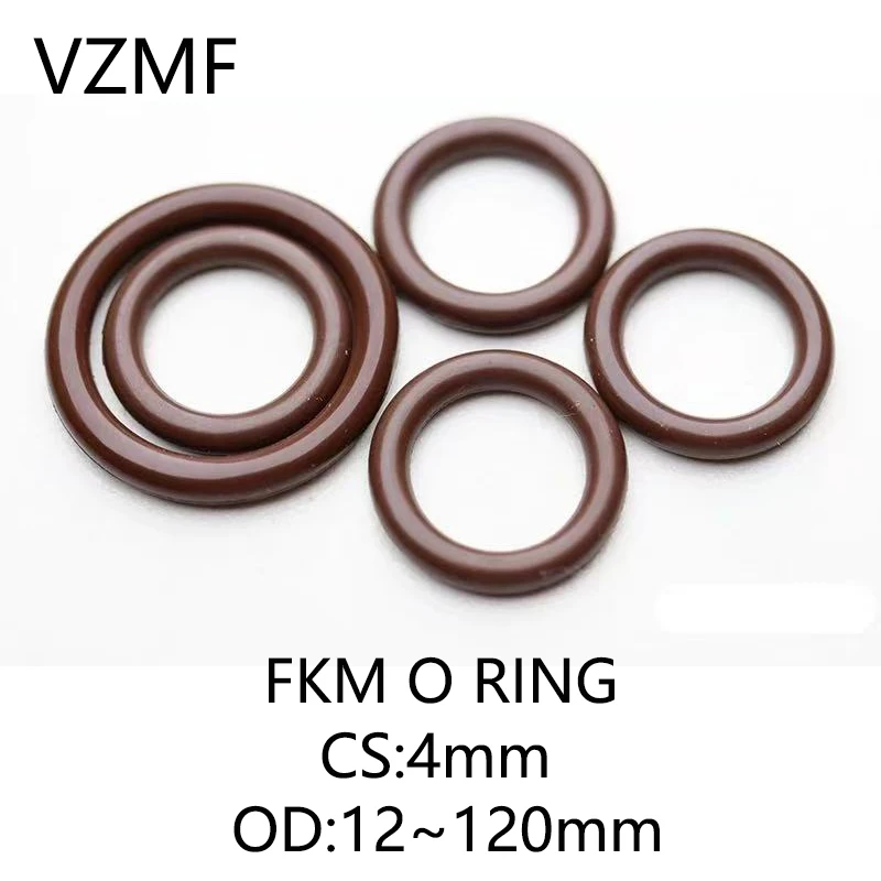 

CS 4mm,Brown FKM O Ring Seal,High temperature and Corrosion Resistance ,Fluorine Rubber Outer diameter 12~120mm Wire diameter
