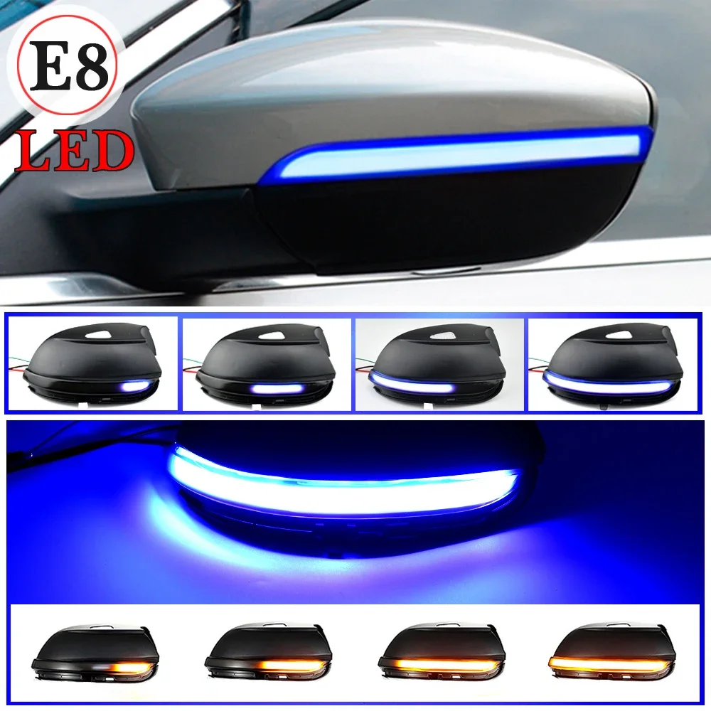 2 Stück LED Seitenflügel dynamische Blinker Licht Rückspiegel anzeige für VW Passat CC B7 Käfer Scirocco Jetta MK6 Euro