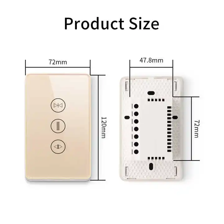 Glomarket Standard USA Design unico Pannello in vetro Tenda WiFi Smart Switch Tuya APP Telecomando Wifi Smart Shutter Switch