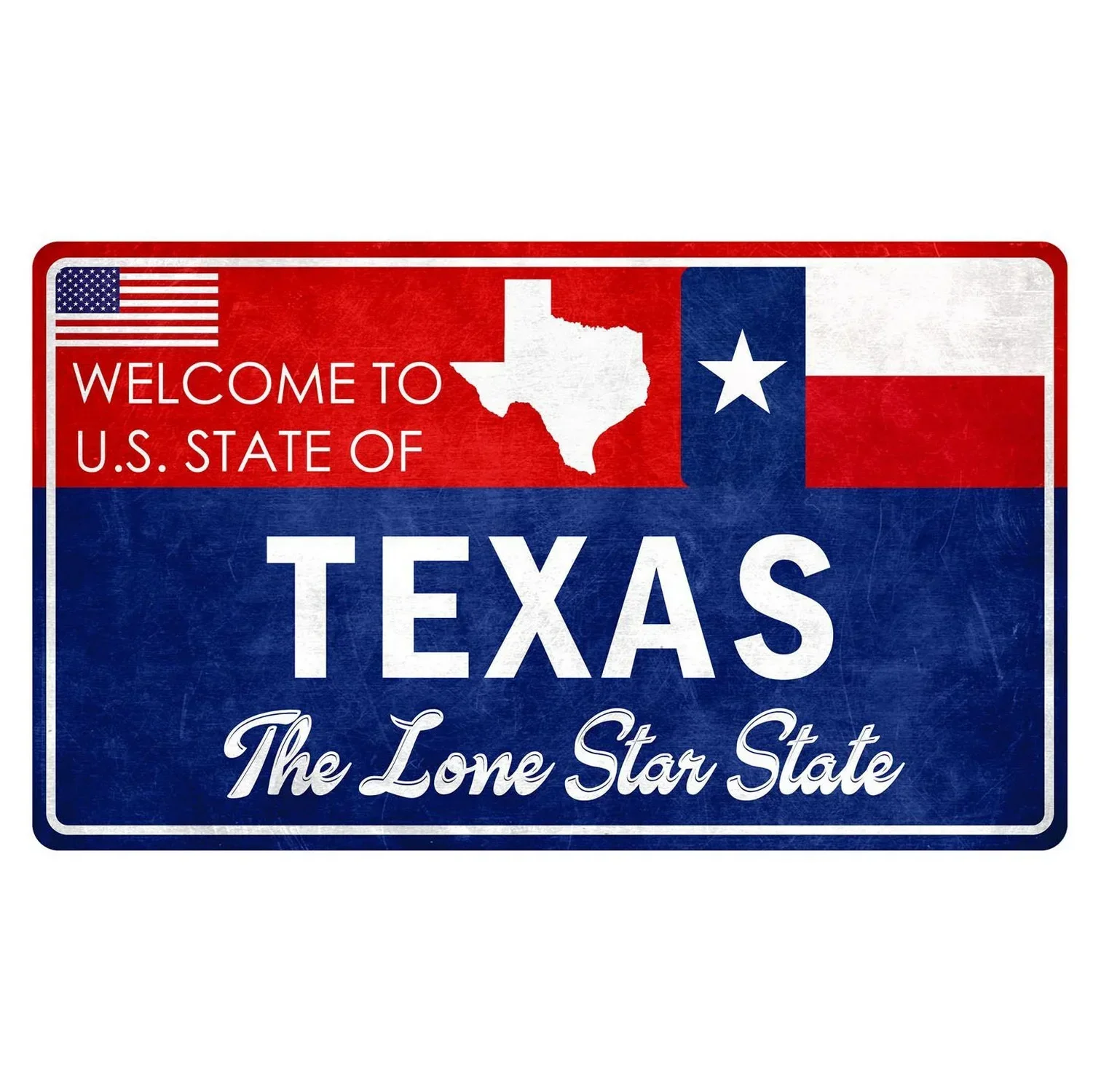 

States License Plates for Wall Art Decoration Metal Tin Signs Vintage Tags Metal Automotive Signs For Cafe Bar Club Garage Pubs