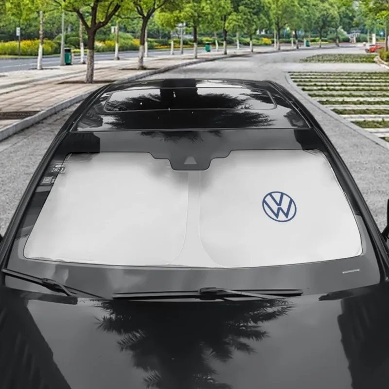 Car Windshield Sunshade Cover Sun Visor UV Protector Accessories For Volkswagen VW Tiguan Jetta Golf MK5 MK6 MK7 CC Rline Passat