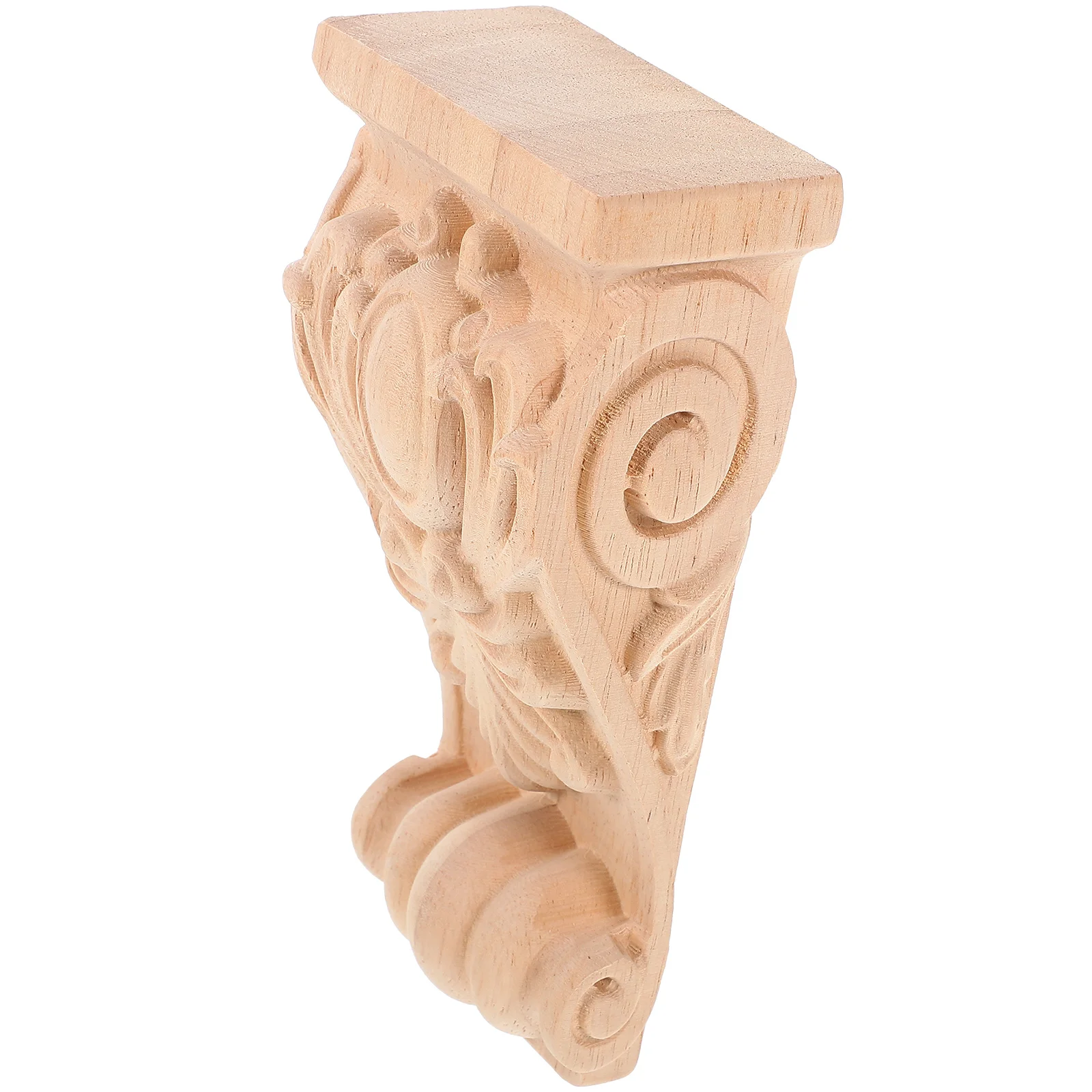 

Solid Wood 8x15x4 5cm Carved Decorative Shelf Bracket Rustic Wooden Sill European Style Living Space Decoration