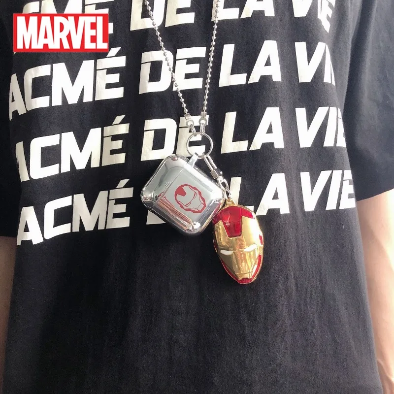 

Marvel Earphone Case Iron Man Thor Mjolnir Captain America's Shield Airpods 1 2 3 4 Pro Apple Iphone Wireless Bluetooth Cover