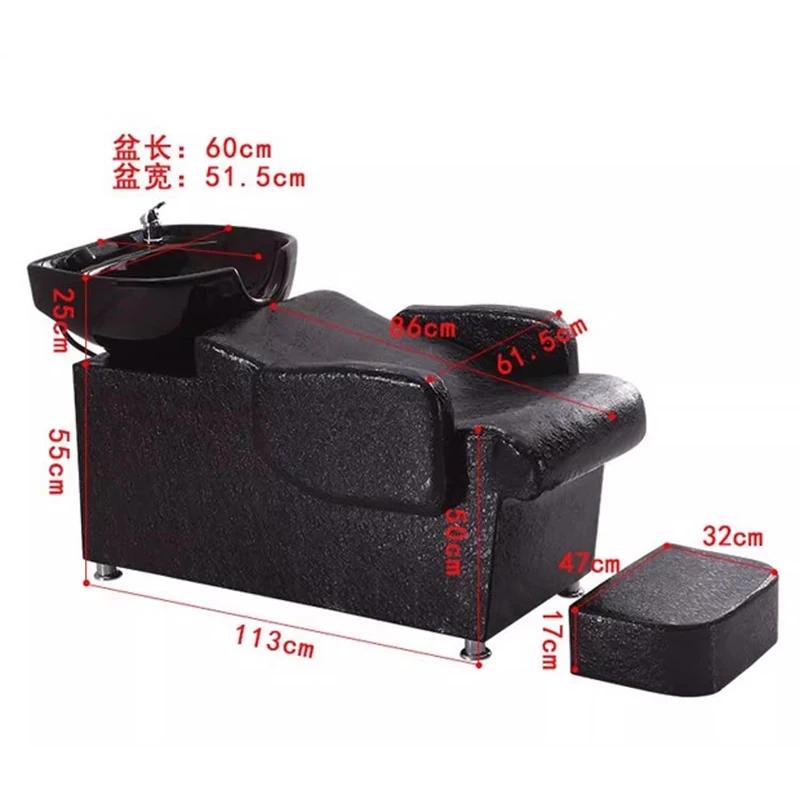 Nordic Luxury Shampoo Chairs Modern Ceramic Barber Shop Shampoo Bed Ergonomics Comfort Salon Furniture Silla Peluqueria FYSC 6