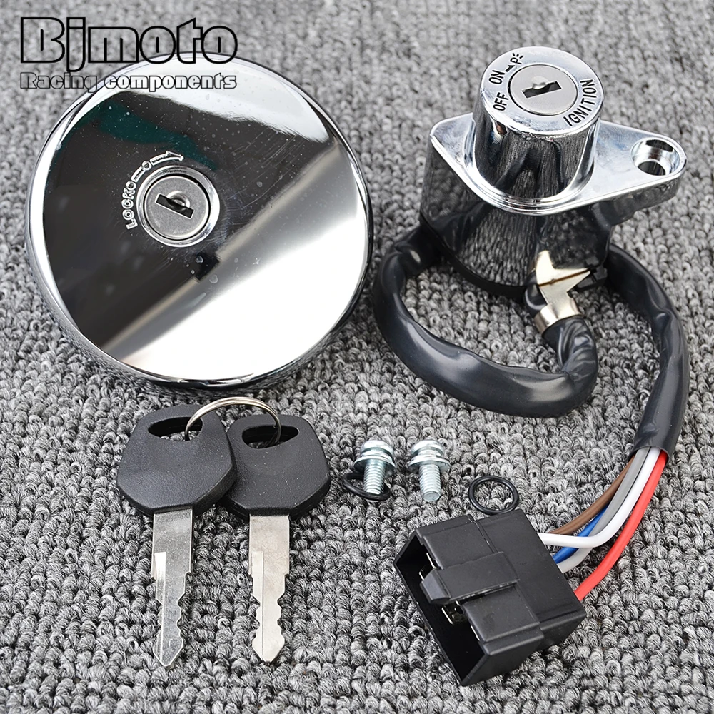 Ignition Switch Fuel Gas Cap Seat Lock Kit For Kawasaki VN900 Classic Custom Vulcan 900 VN 900 51049-5001 27005-0032 view 2