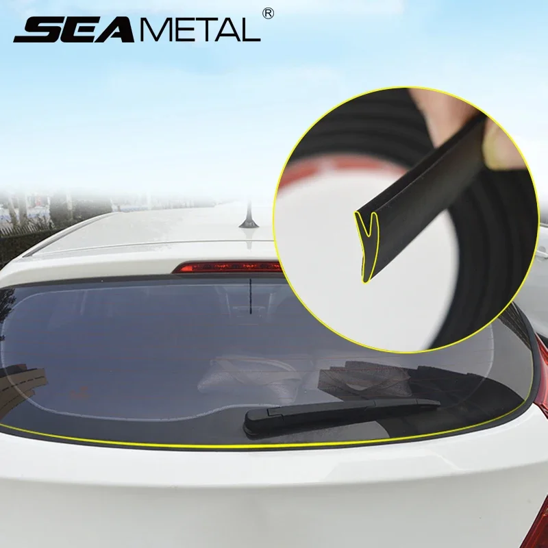 SEAMETAL 2/3 Meters Universal Car Y Shape Rubber Seal Weather Strip Hollow Glass Window Edge Moulding Trim Decorate Weatherstrip