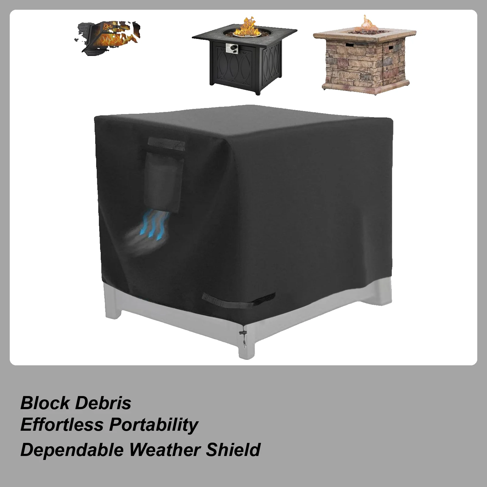 

Крышка для костра, 30-дюймовый водонепроницаемый сверхмощный щит, чехлы для костра, крыльца, кемпинга, дома, двора