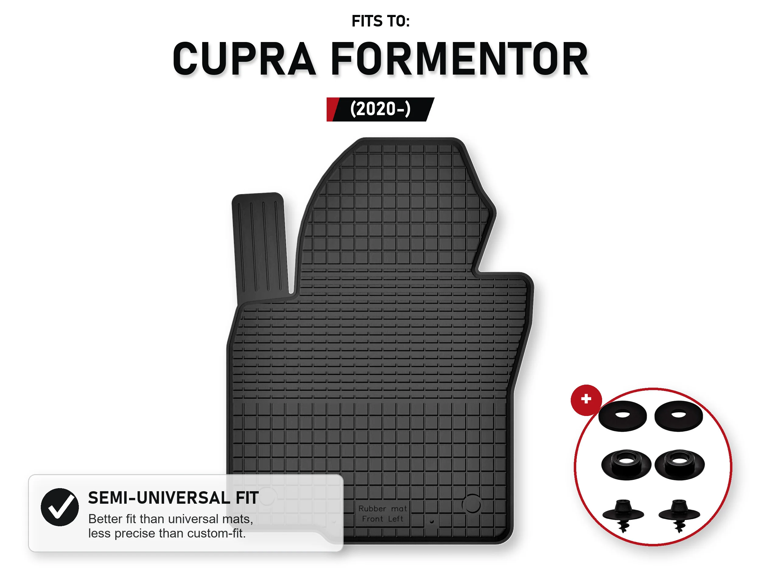 Tray Driver's Carpet voor: Cupra Formentor 2020- SUV met stoppers