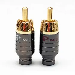 Luxury Soldering RCA Plug Jack Connector Speaker Audio Output/Input Adapter Plug Gold plated Earphone connector jack