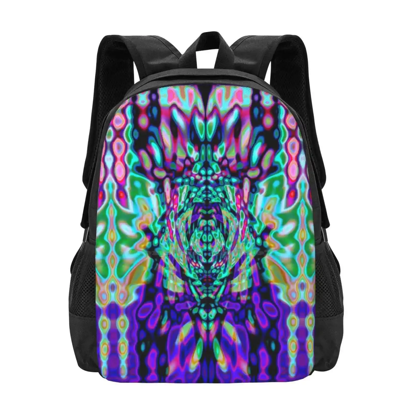 

The Forest Spirit Psychedelic Iridescence New Arrivals Unisex Bags Student Bag Backpack Psychedelic Abstract Art Trippy Art