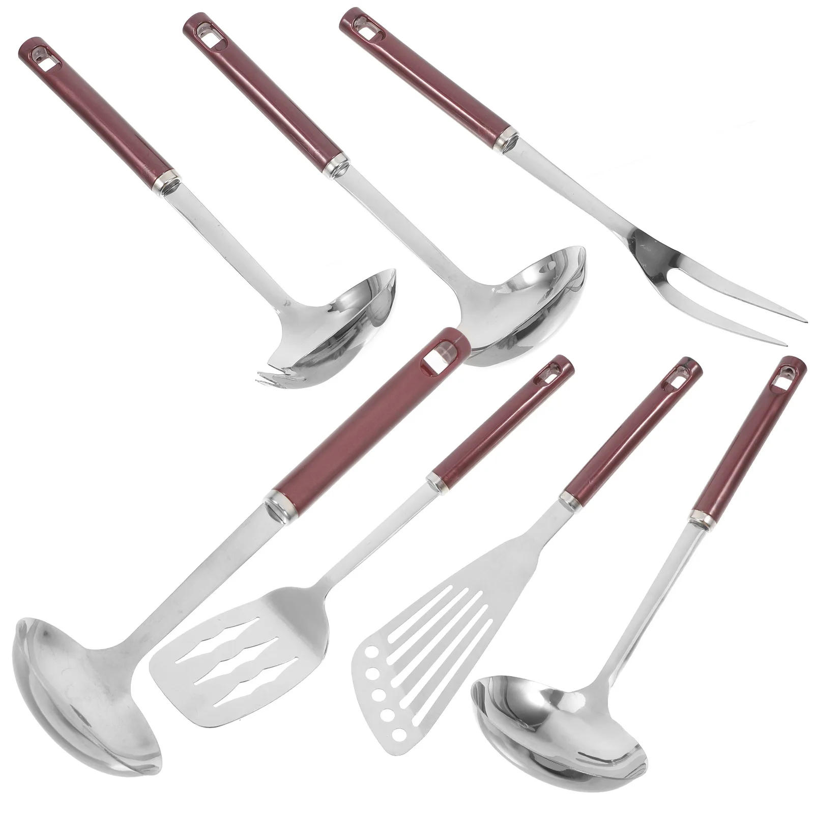 

1Set Stainless Steel Cooking Utensils Set High Strength Corrosion Resistant Kitchenware for Home Hotel Restaurant