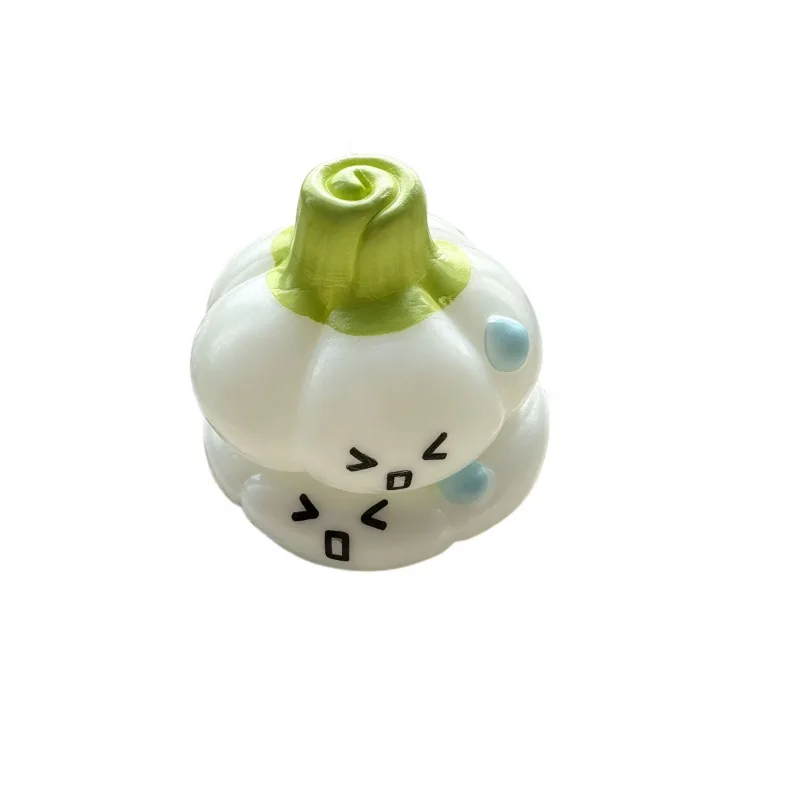 Soft Garlic Face Squishy Hollow Ball DIY Stress Relief Toy Crinkle Ball Handmade Blocks Creative Puzzle Squeeze Toy Material - view 5
