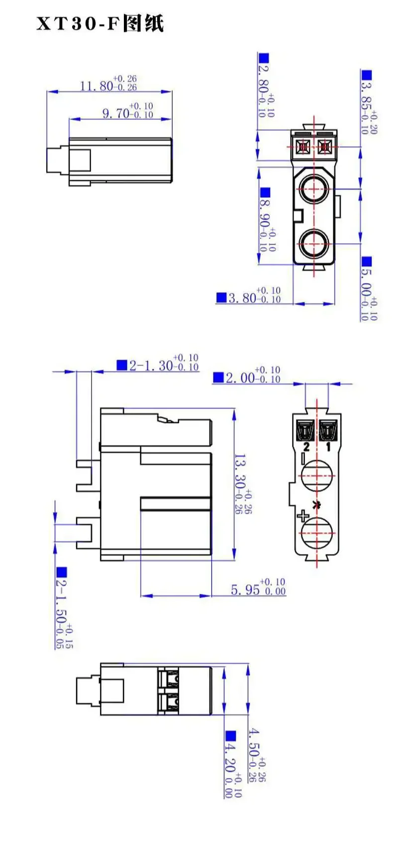 1 Stück XT30PB (2 2) - M/F Stecker und Buchse XT30PW Flugzeugmodell Lithium-Batterie-Controller mit Signal-Pin-Anschluss – Detail 1