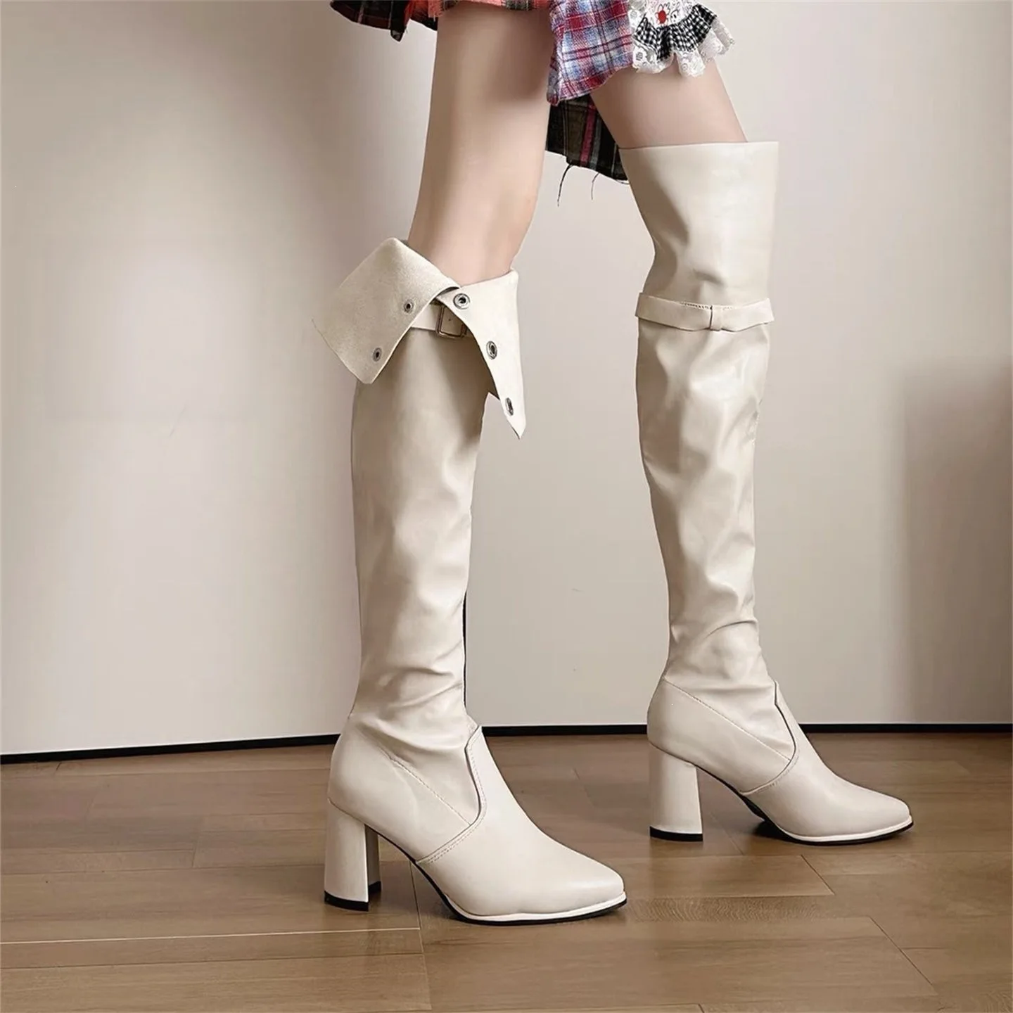 Sexy Pointed Toe High Heel Boots Over The Knee Boots Women 2026 New Slim Fit Leg Shaping Boots