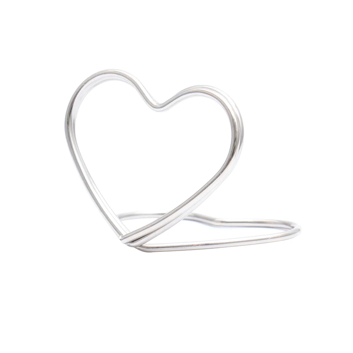 

12pcs HeartShapedNoteClipPhotoHolderVerticalStandSilverMenuHoldersOfficePlaceCardWeddingPartyDecorationsReusabledurable