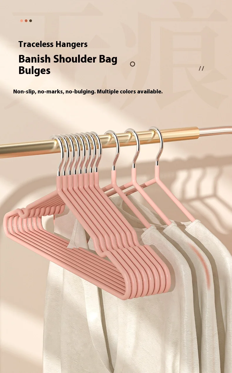 

Thickened Non-Marking Anti-Slip Stainless Steel Drying Hanger Multifunctional Household Adult Clothing Support