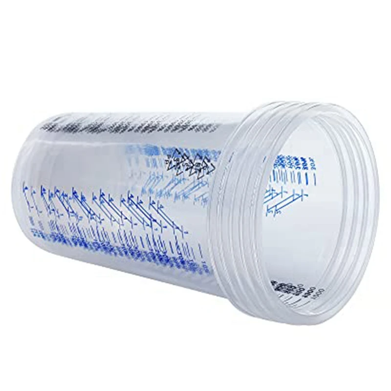 32 Oz (1000Ml) Disposable Flexible Clear Graduated Plastic Mixing Cups Use For Paint Resin Epoxy Mix Ratios, 25 Pack