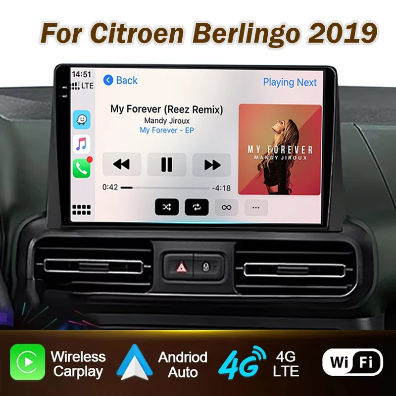 Car Radio For Citroen Berlingo 2019 Peugeot Partner Rifter 2020 For Opel Combo 10