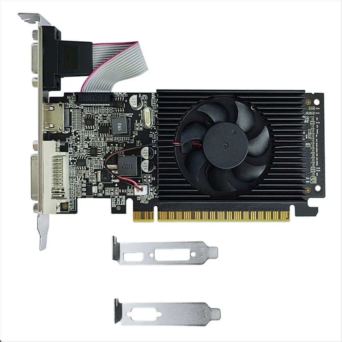 AAAE GT210 1GB DDR3 64Bit Graphics Card PCIE 2.0 40nm GPU -Compatible+VGA+DVI Desktop Video Card with 2 X Baffle