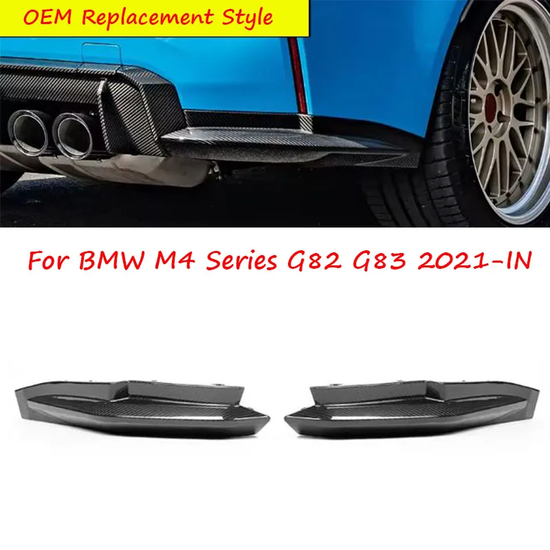 

Real Dry Carbon Fiber Rear Splitter for BMW M4 Series G82 G83 OEM Replacement Style 2021-IN 2Pcs/Set