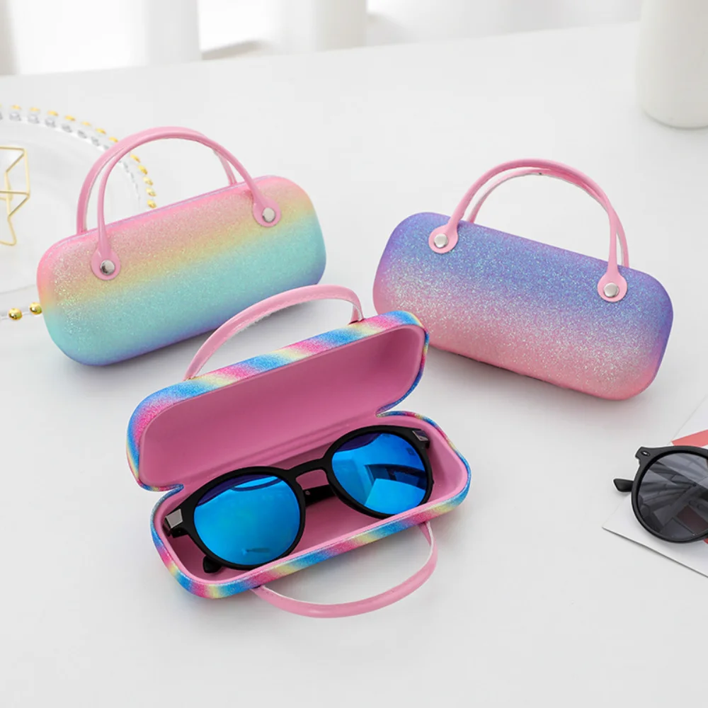Laser Glitter Eyewear Storage Bag Portable Eyeglasses Box Laser Sunglasses Box High-Quality Rainbow Glasses Case For Travel