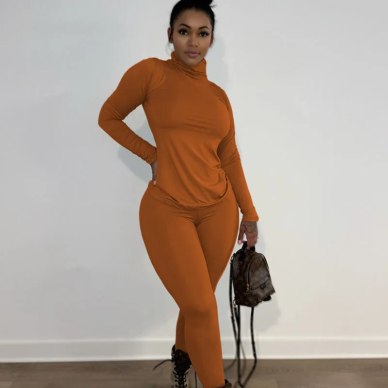 

Autumn Winter Casual Sweatsuit 2 Piece Set for Women Matching Sets Basic Long Sleeve Top Skinny Pants Sporty Joggers Tracksuits