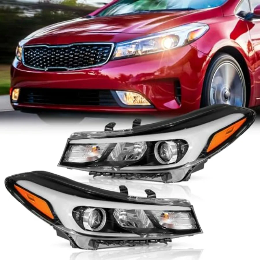 

Headlights Assembly for 2017-2018 Forte Forte 5 Left Driver Right Passenger Side Compatible without LED DRL 592101-B0701 92102-