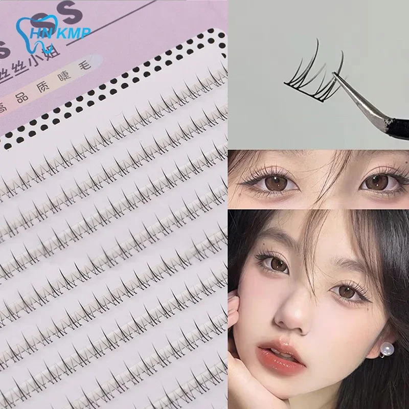 رموش سفلية ذاتية اللصق لا تتطلب الغراء، يمكن إعادة استخدامها تحت الرموش للمكياج DIY الرموش الهزلية الشخصية