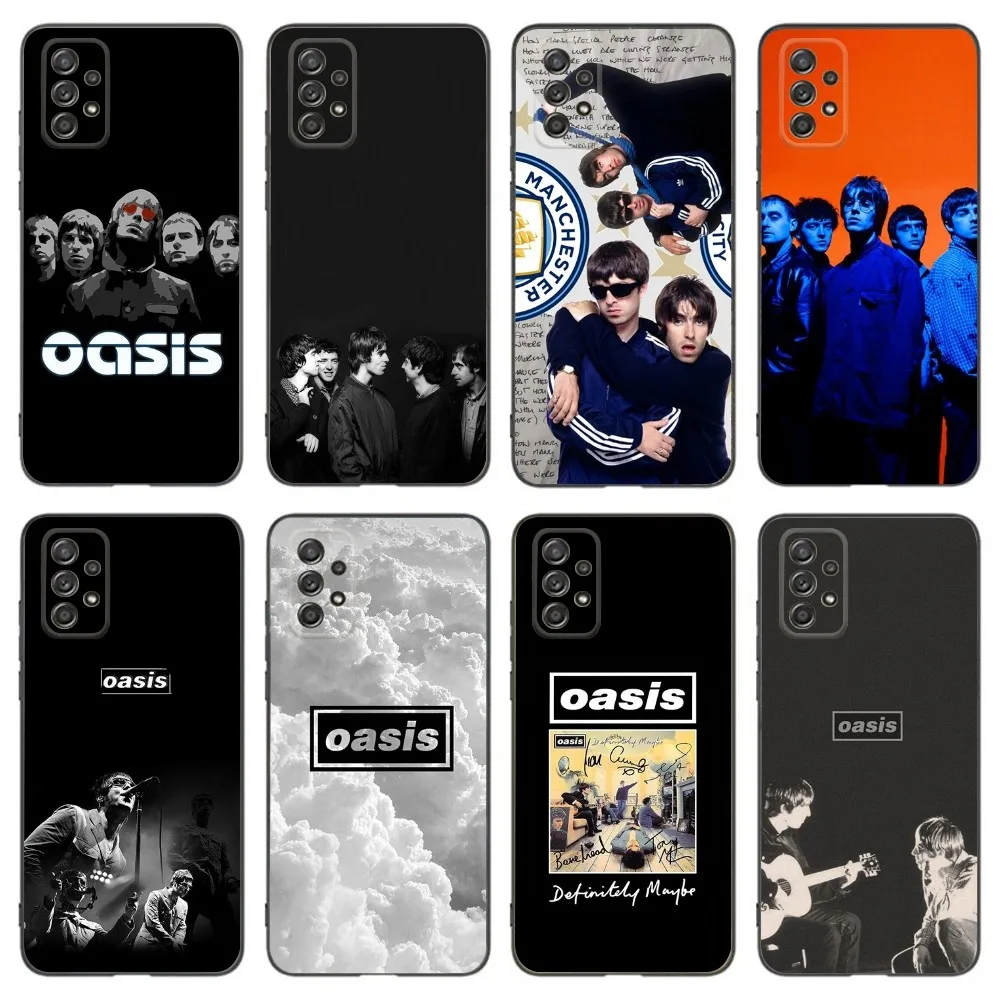 Band O-Oasis Phone Case For Samsung Galaxy A13,A21s,A22,A31,A32,A52,A53,A71,A80,A91 Soft Black Phone Cover