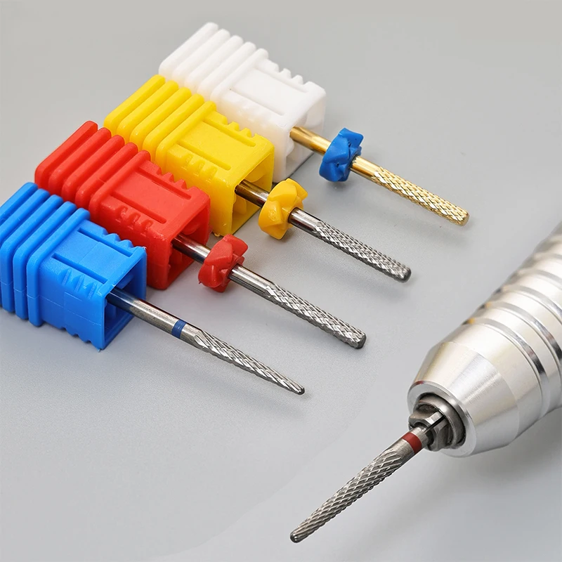 Testa di molatura per smalto in acciaio al tungsteno da 1 pezzo, punta da trapano in lega per rimozione unghie, strumento per rimuovere la pelle morta e levigare questo chiodo