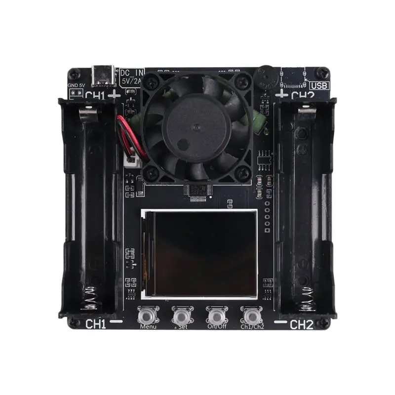 [A92Z!NEW】 Lithium Battery Capacity Tester Dual Channel 18650 With Type-C Interface Audible And Visual Alarm Electronic Load Tes