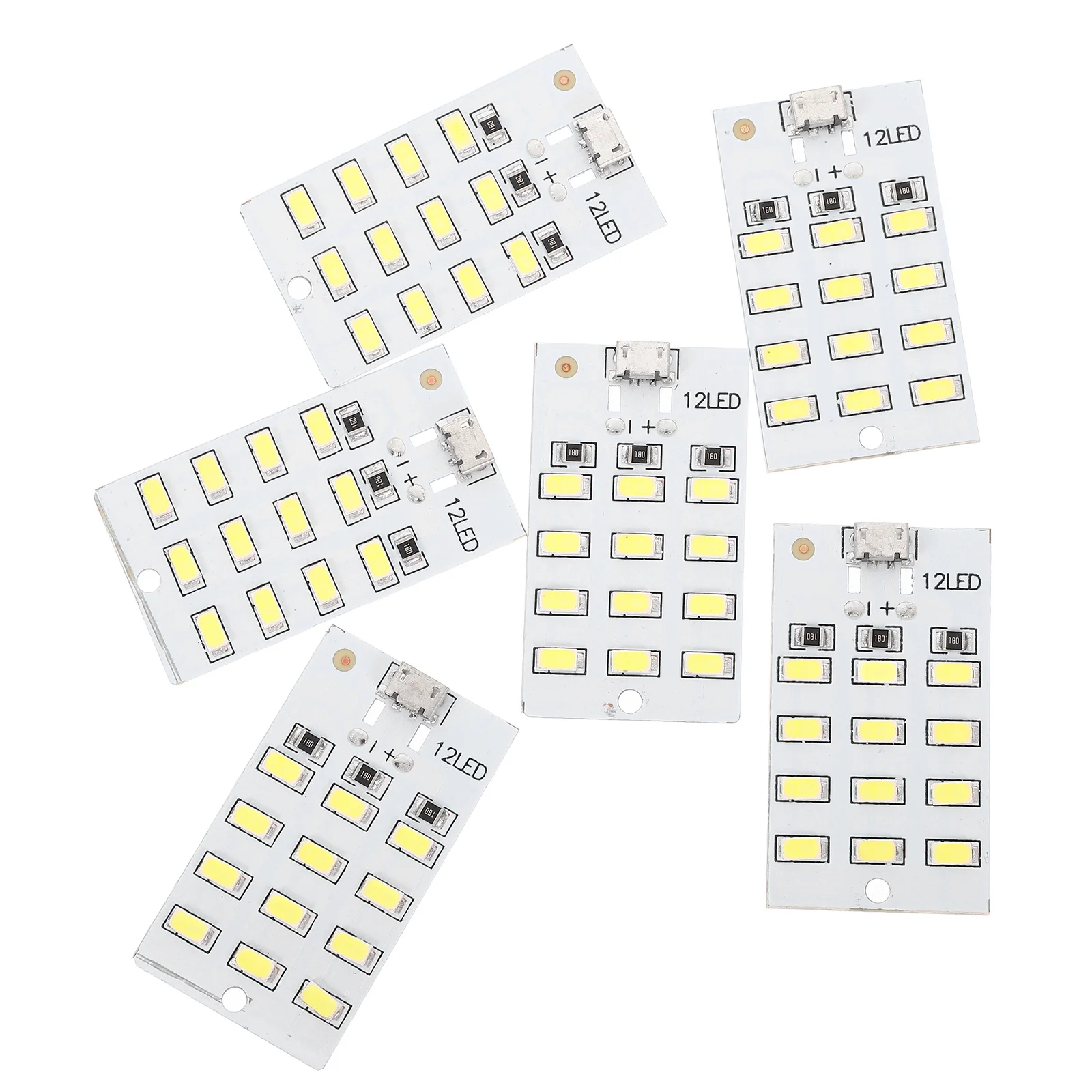 6pcs Led 라이트 패널 12 Leds Usb 휴대용 램프 자동차 인테리어 조명 캠핑 야외 트레일러 Rv 트럭 액세서리