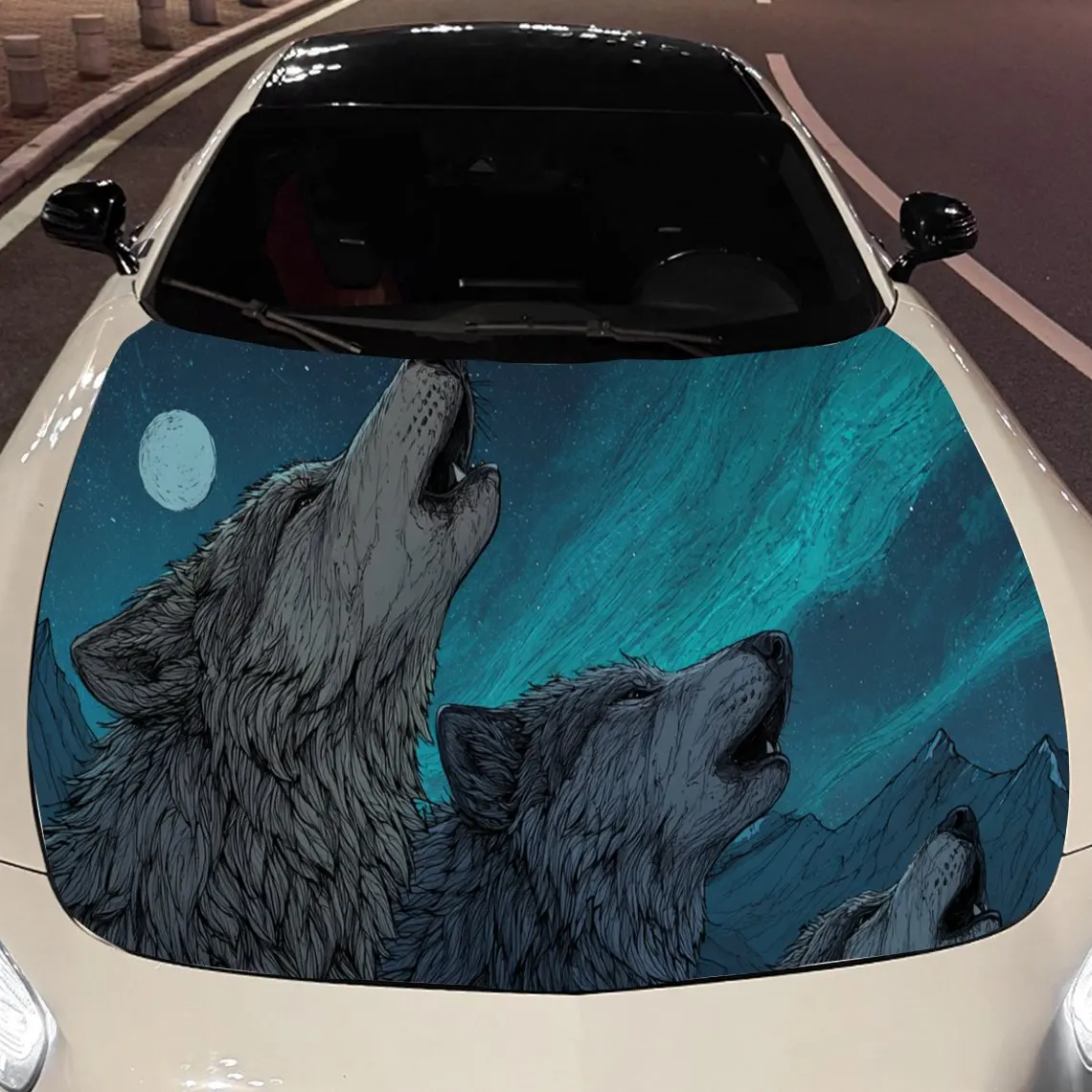 

Наклейки на капот автомобиля Mystical Blue Wolf — самоклеящаяся, водонепроницаемая и прочная виниловая пленка, украшение и защита вашего автомобиля, подходят для
