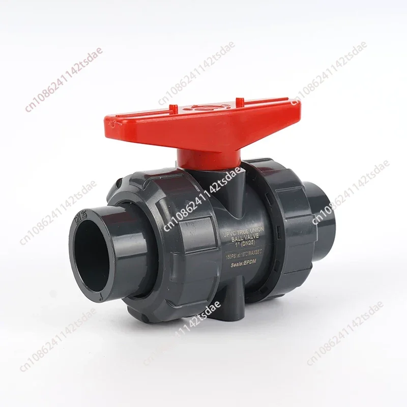 UPVC flexible joint ball valve DN15-DN100 UPVC double-controlled ball valve UPVC water supply pipe fittings de20-110